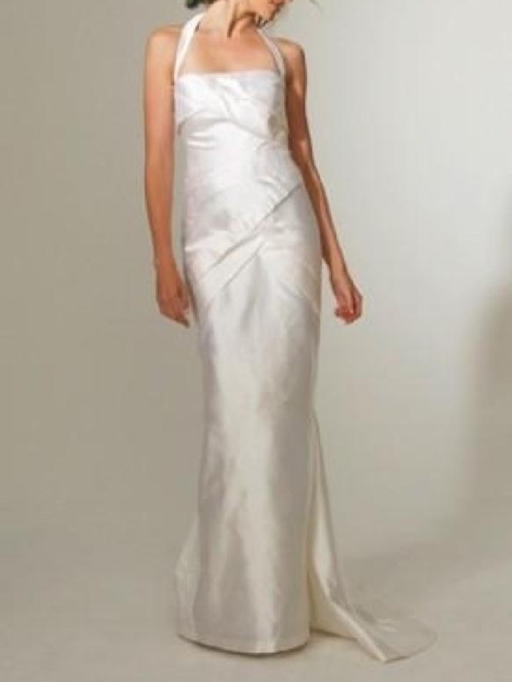 NICOLE MILLER SILK DUPIONI ORIGAMI PLEATED WEDDING GOWN DRESS $1500 GQ0004